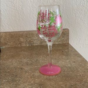 Lily Pulitzer Stemmed Wine Glass